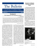 Thumbnail image of a newsletter titled The Bulletin with an article headlined Shostakovich: What Happened in the Nineteenth Century? and a small black-and-white photo of a person playing piano on the bottom right.